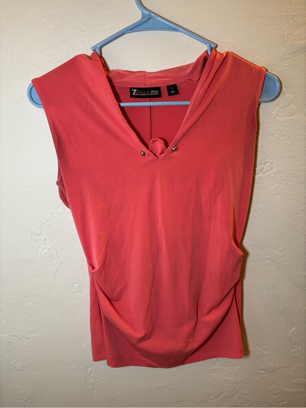 7th Avenue Design Studio coral pink blouse